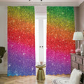 Rainbow (NOT Real) Glitter Artwork Print Dimout Pencil Pleat Curtains