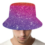 Rainbow (NOT Real) Glitter Artwork Print Bucket Hat