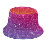 Rainbow (NOT Real) Glitter Artwork Print Bucket Hat