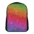 Rainbow (NOT Real) Glitter Artwork Print Casual Backpack