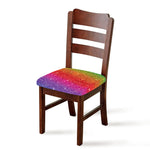 Rainbow (NOT Real) Glitter Artwork Print Chair Cushion Cover