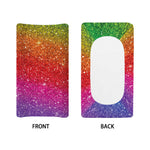 Rainbow (NOT Real) Glitter Artwork Print Changing Pad Cover