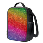 Rainbow (NOT Real) Glitter Artwork Print Crossbody Lunch Bag