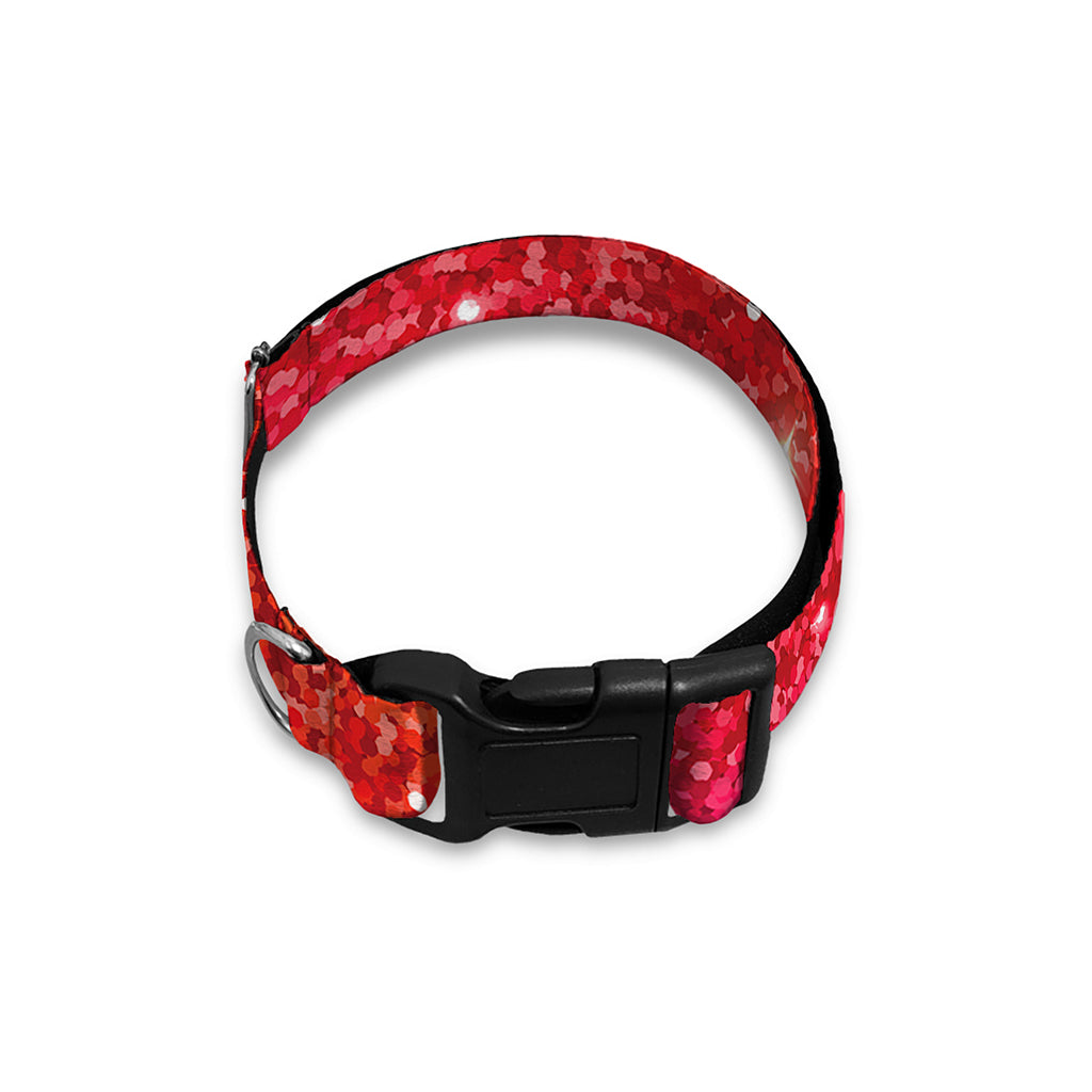 Rainbow (NOT Real) Glitter Artwork Print Dog Collar