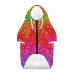 Rainbow (NOT Real) Glitter Artwork Print Dog Zip Up Hoodie
