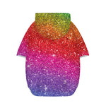 Rainbow (NOT Real) Glitter Artwork Print Dog Zip Up Hoodie