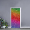 Rainbow (NOT Real) Glitter Artwork Print Door Sticker