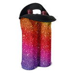 Rainbow (NOT Real) Glitter Artwork Print Double Neoprene Wine Tote