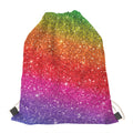 Rainbow (NOT Real) Glitter Artwork Print Drawstring Bag