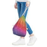 Rainbow (NOT Real) Glitter Artwork Print Drawstring Bag