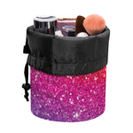 Rainbow (NOT Real) Glitter Artwork Print Drawstring Makeup Bag