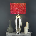 Rainbow (NOT Real) Glitter Artwork Print Drum Lamp Shade