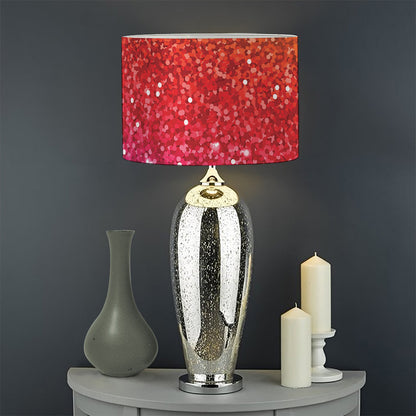 Rainbow (NOT Real) Glitter Artwork Print Drum Lamp Shade