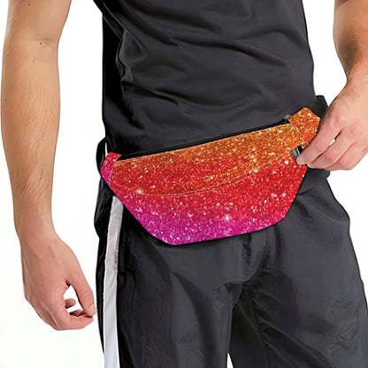 Rainbow (NOT Real) Glitter Artwork Print Fanny Pack