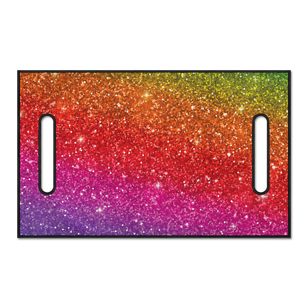 Rainbow (NOT Real) Glitter Artwork Print Golf Cart Seat Cover