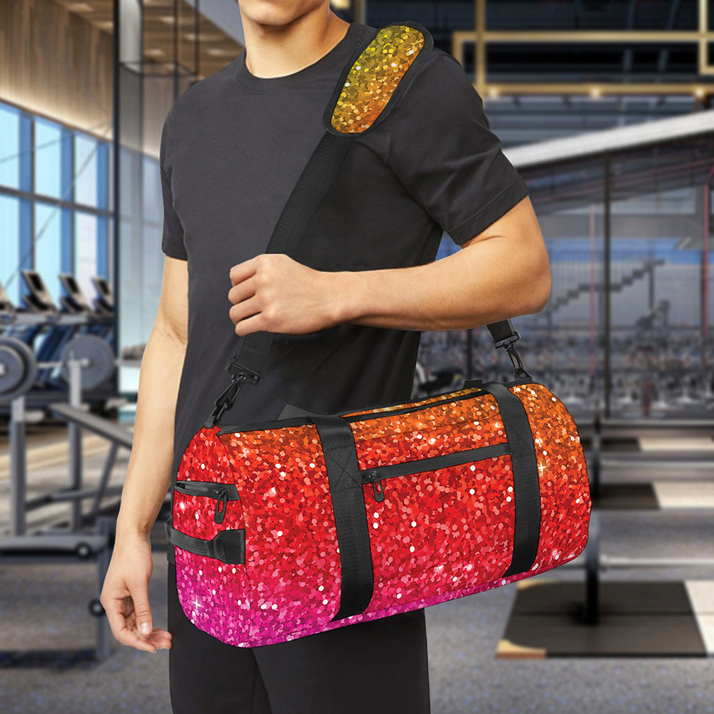 Rainbow (NOT Real) Glitter Artwork Print Gym Bag