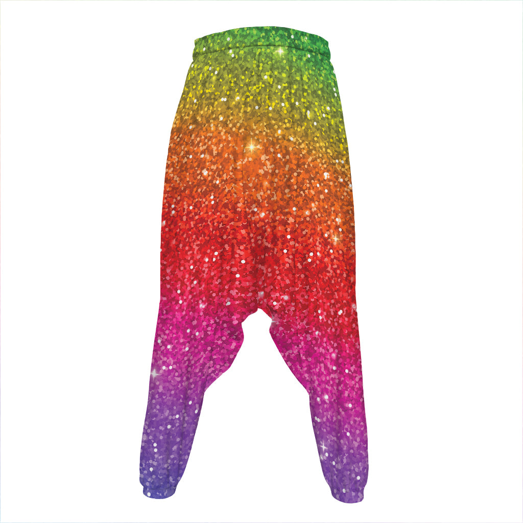 Rainbow (NOT Real) Glitter Artwork Print Hammer Pants