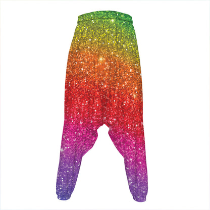 Rainbow (NOT Real) Glitter Artwork Print Hammer Pants