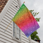 Rainbow (NOT Real) Glitter Artwork Print House Flag