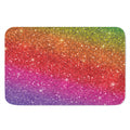 Rainbow (NOT Real) Glitter Artwork Print Indoor Door Mat