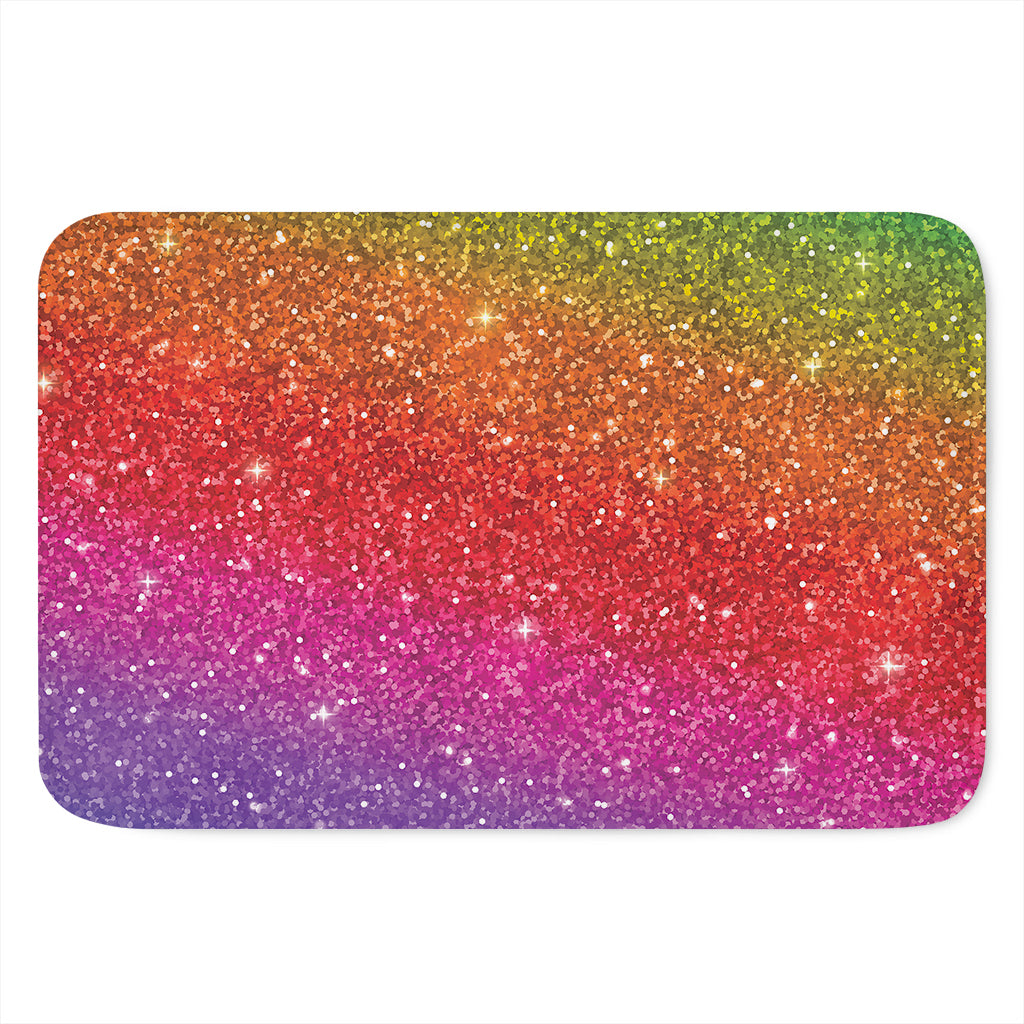 Rainbow (NOT Real) Glitter Artwork Print Indoor Door Mat