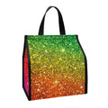 Rainbow (NOT Real) Glitter Artwork Print Insulated Lunch Tote