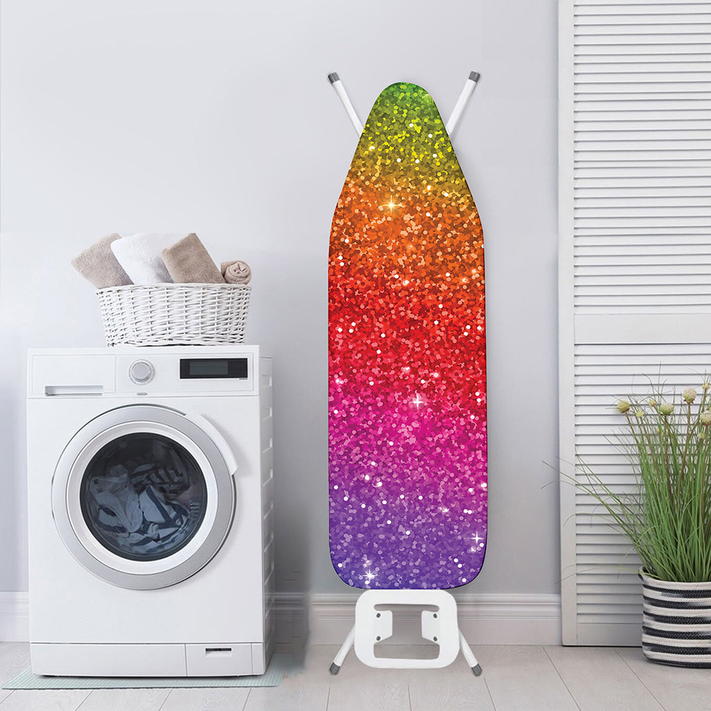 Rainbow (NOT Real) Glitter Artwork Print Ironing Board Cover