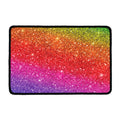 Rainbow (NOT Real) Glitter Artwork Print Kitchen Mat