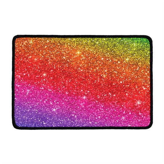 Rainbow (NOT Real) Glitter Artwork Print Kitchen Mat