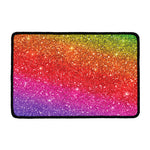 Rainbow (NOT Real) Glitter Artwork Print Kitchen Mat