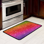 Rainbow (NOT Real) Glitter Artwork Print Kitchen Mat