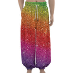 Rainbow (NOT Real) Glitter Artwork Print Lantern Pants