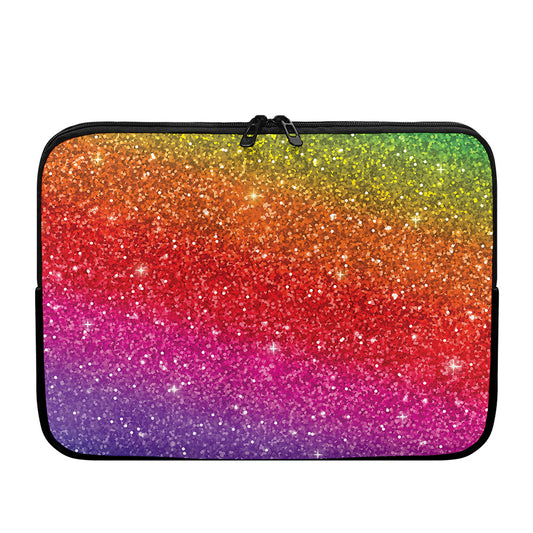 Rainbow (NOT Real) Glitter Artwork Print Laptop Sleeve