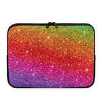 Rainbow (NOT Real) Glitter Artwork Print Laptop Sleeve