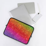 Rainbow (NOT Real) Glitter Artwork Print Laptop Sleeve