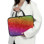 Rainbow (NOT Real) Glitter Artwork Print Laptop Sleeve With Handle