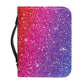 Rainbow (NOT Real) Glitter Artwork Print Leather Bible Cover