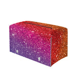 Rainbow (NOT Real) Glitter Artwork Print Leather Tissue Box Cover