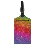 Rainbow (NOT Real) Glitter Artwork Print Luggage Tag