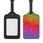 Rainbow (NOT Real) Glitter Artwork Print Luggage Tag