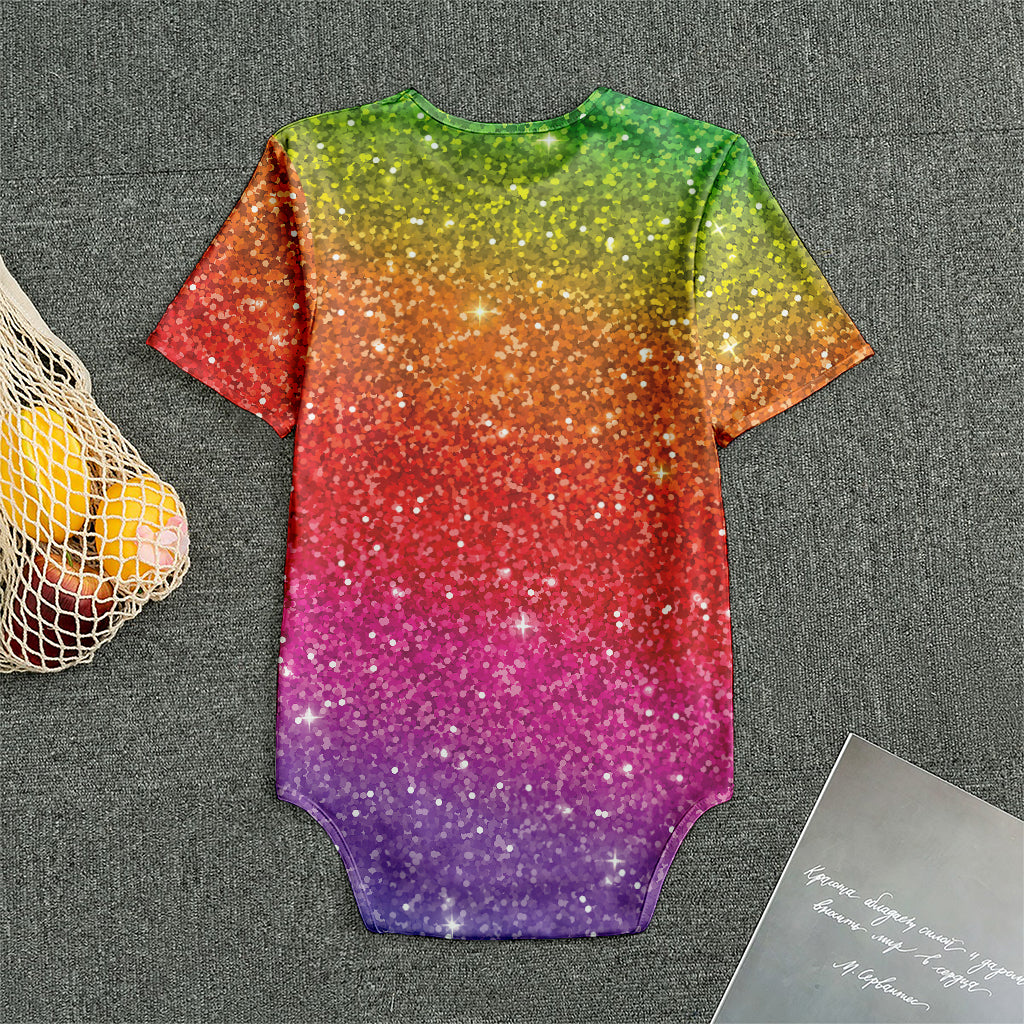 Rainbow (NOT Real) Glitter Artwork Print Men's Bodysuit