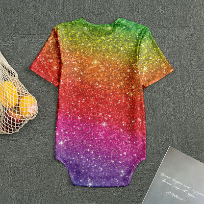 Rainbow (NOT Real) Glitter Artwork Print Men's Bodysuit