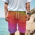 Rainbow (NOT Real) Glitter Artwork Print Men's Cargo Shorts