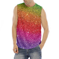 Rainbow (NOT Real) Glitter Artwork Print Men's Fitness Tank Top