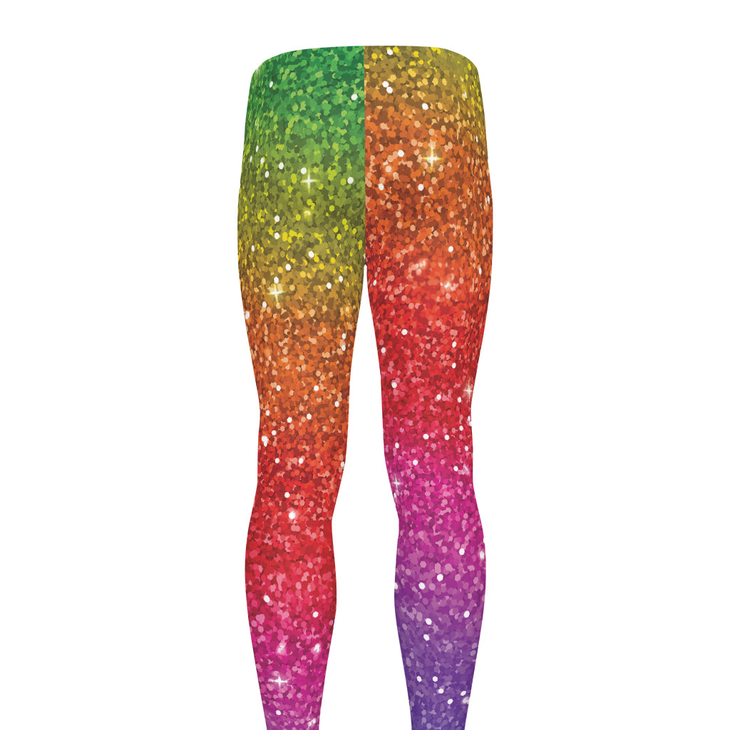 Rainbow (NOT Real) Glitter Artwork Print Men's leggings