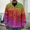 Rainbow (NOT Real) Glitter Artwork Print Men's Shirt Jacket