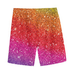 Rainbow (NOT Real) Glitter Artwork Print Men's Sports Shorts
