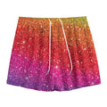 Rainbow (NOT Real) Glitter Artwork Print Mesh Shorts