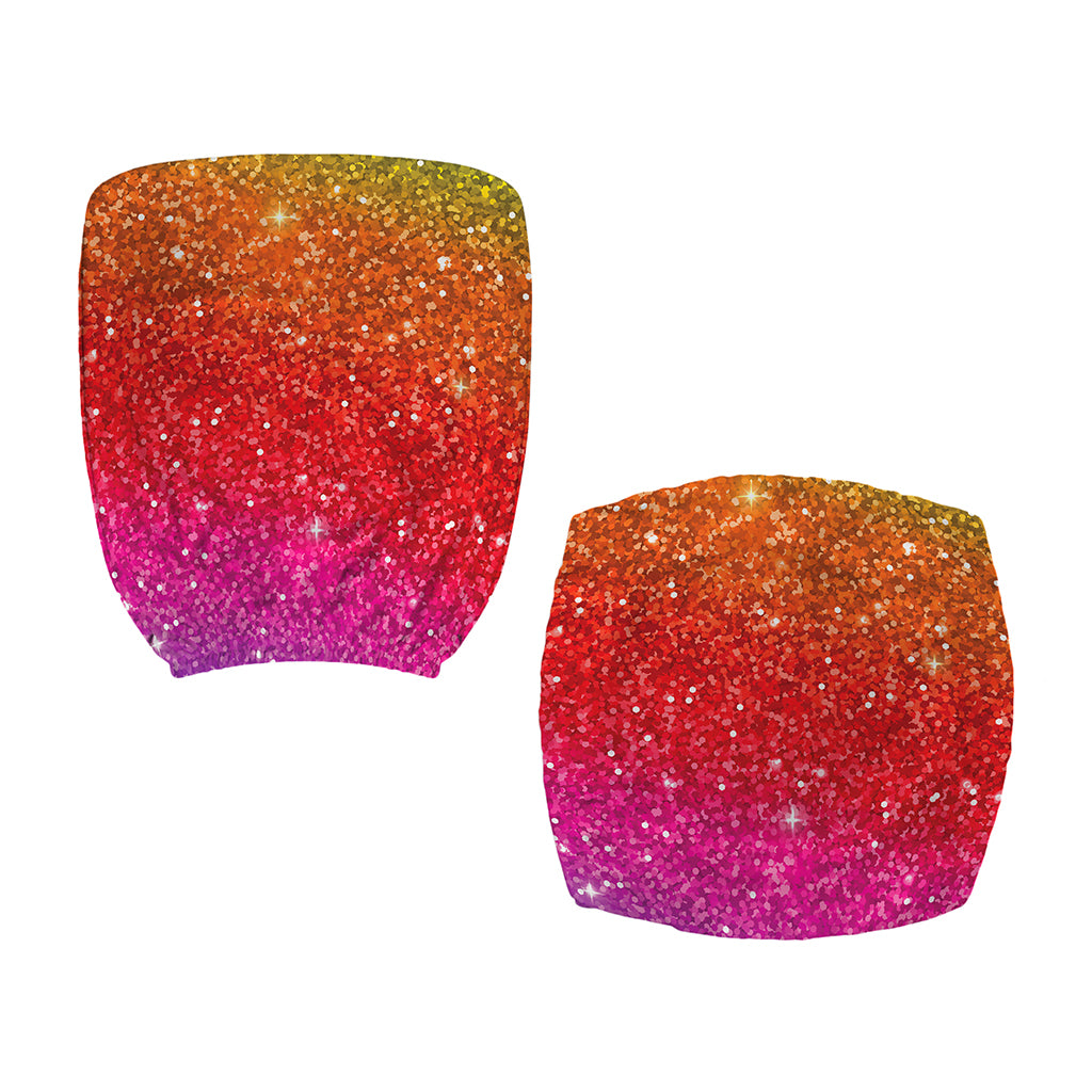 Rainbow (NOT Real) Glitter Artwork Print Office Chair Cover