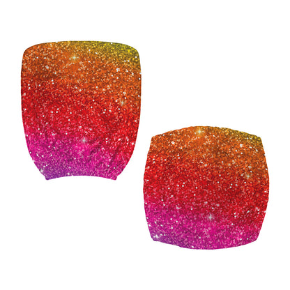 Rainbow (NOT Real) Glitter Artwork Print Office Chair Cover